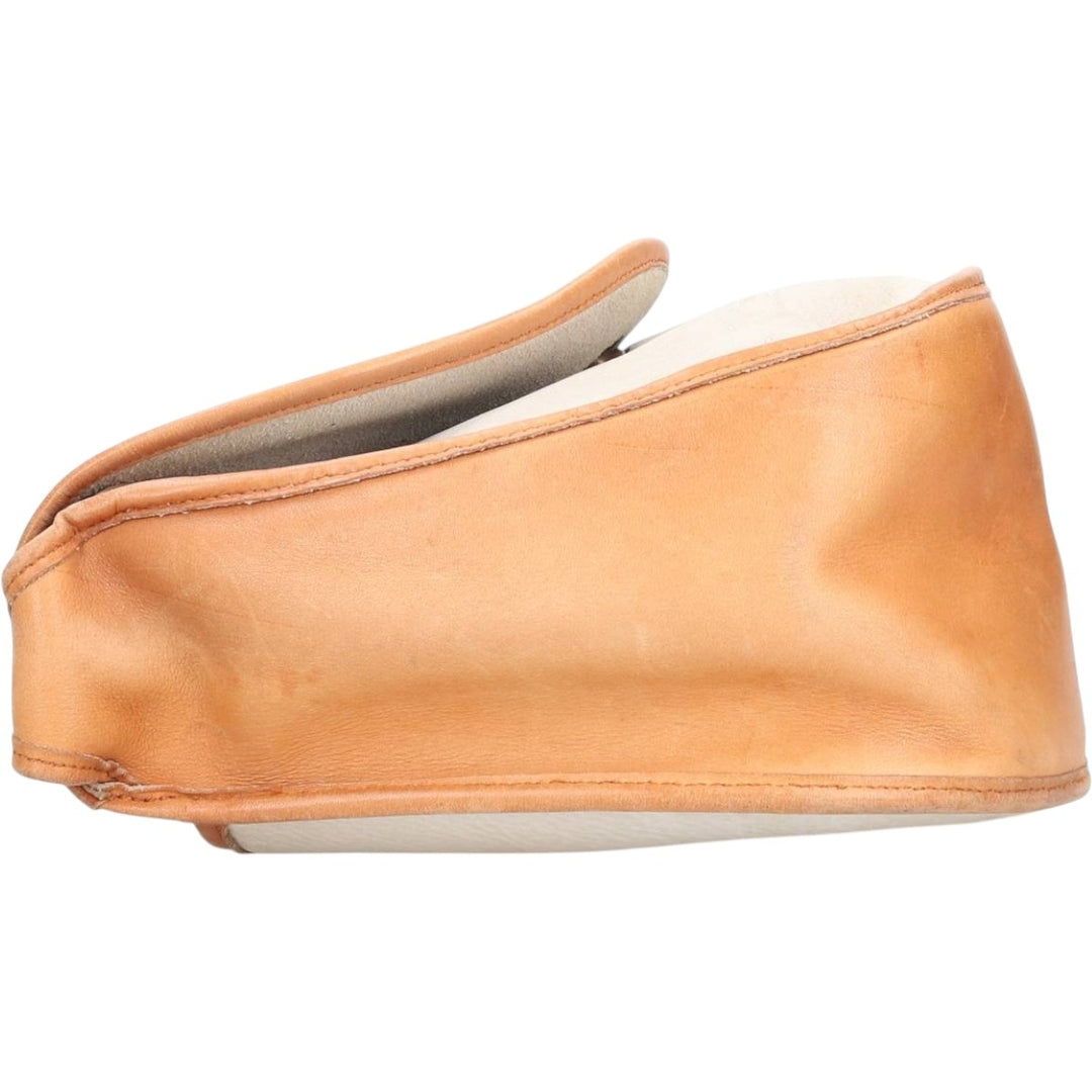 Turn lock Shoulder Bag genuine leather brown type Vintage Second Hand