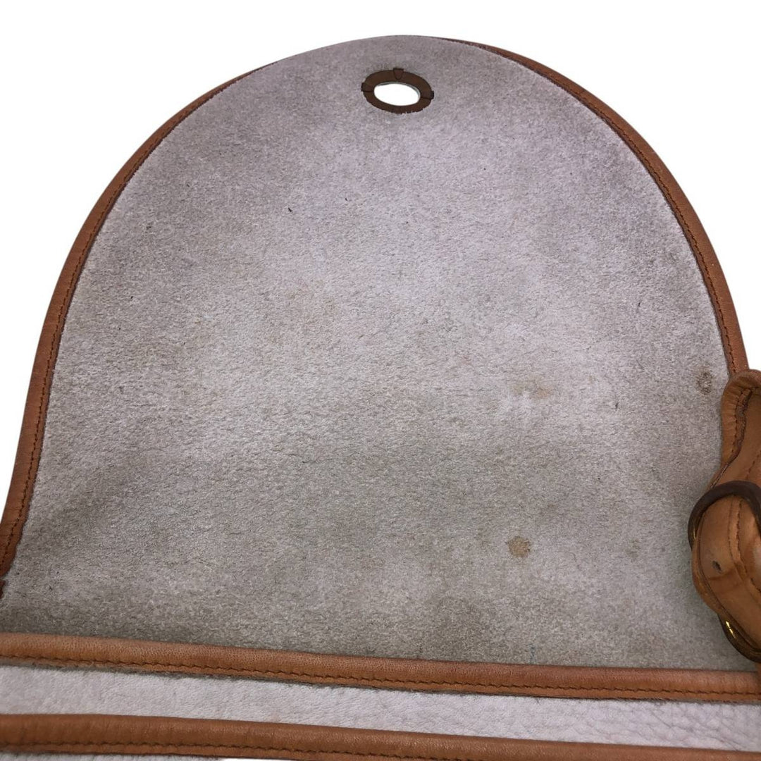 Turn lock Shoulder Bag genuine leather brown type Vintage Second Hand