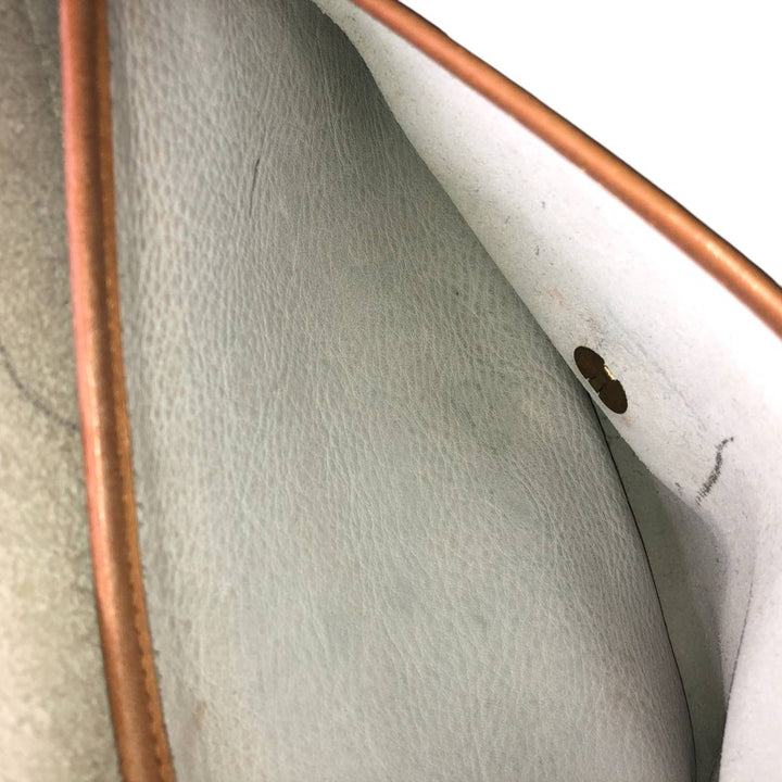 Turn lock Shoulder Bag genuine leather brown type Vintage Second Hand