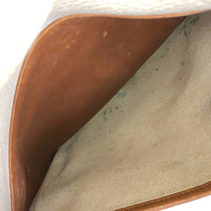 Turn lock Shoulder Bag genuine leather brown type Vintage Second Hand