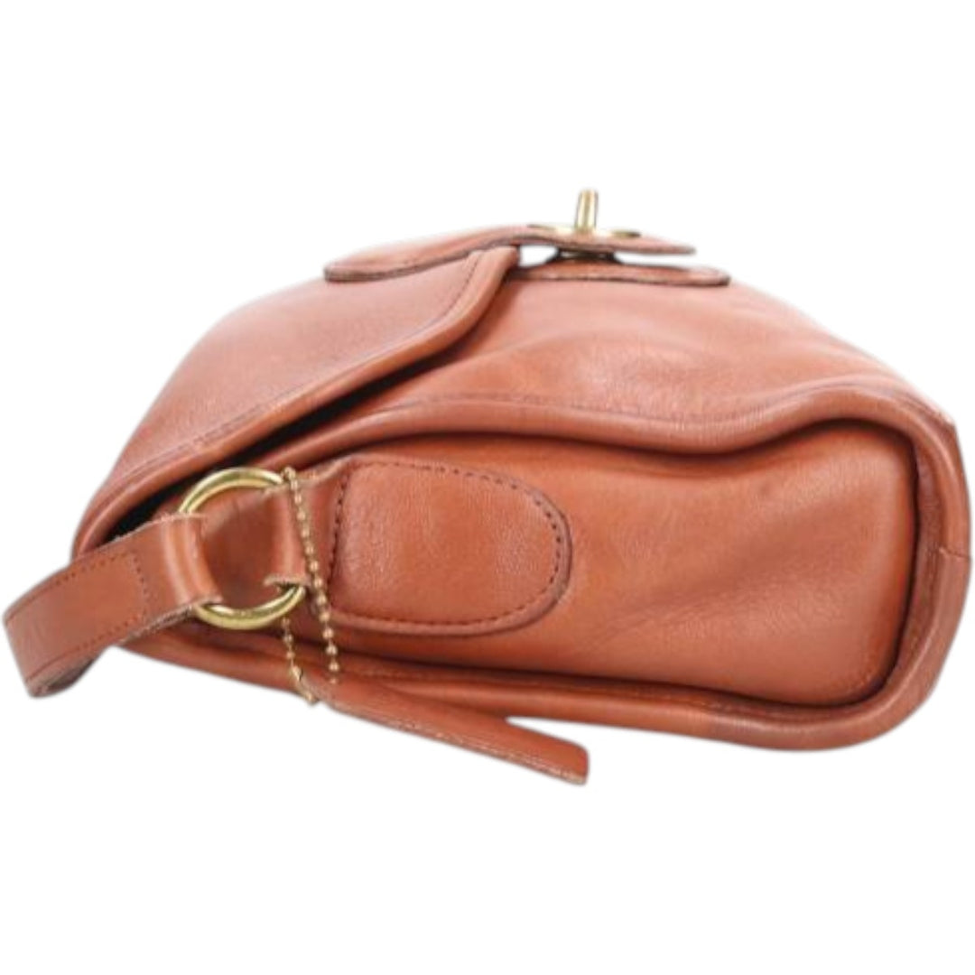 90'S Coach Old Coach Shoulder Bag, Made in USA, Vintage genuine leather brown type Vintage Second Hand