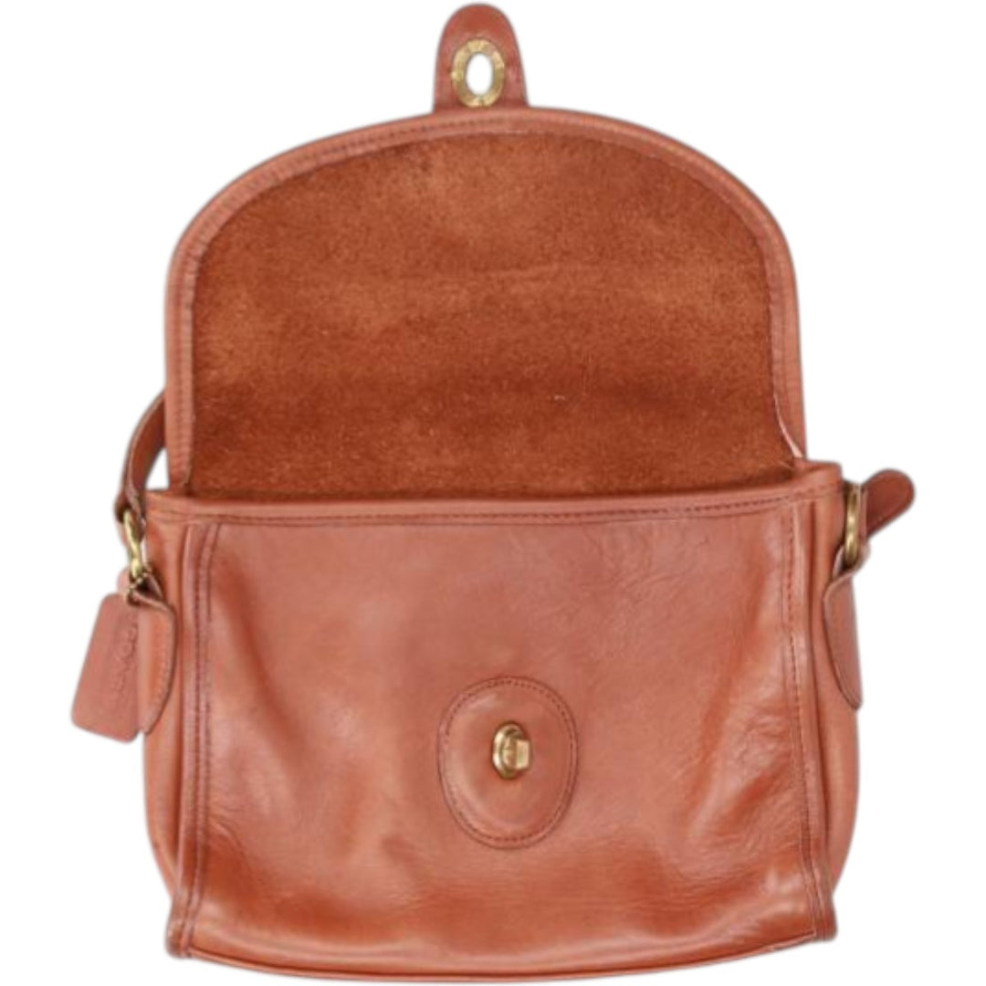 90'S Coach Old Coach Shoulder Bag, Made in USA, Vintage genuine leather brown type Vintage Second Hand