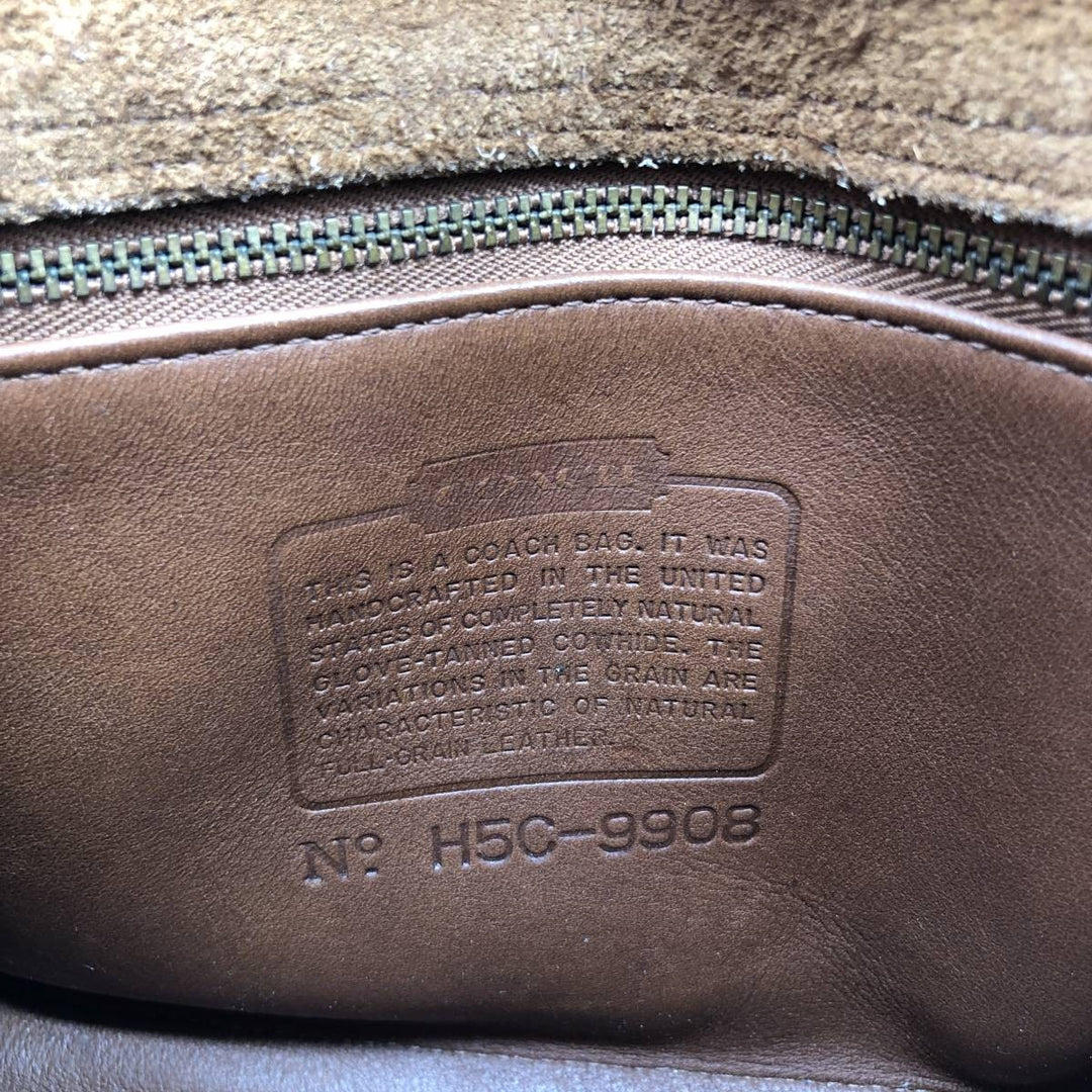 90'S Coach Old Coach Shoulder Bag, Made in USA, Vintage genuine leather brown type Vintage Second Hand