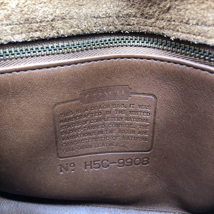 90'S Coach Old Coach Shoulder Bag, Made in USA, Vintage genuine leather brown type Vintage Second Hand