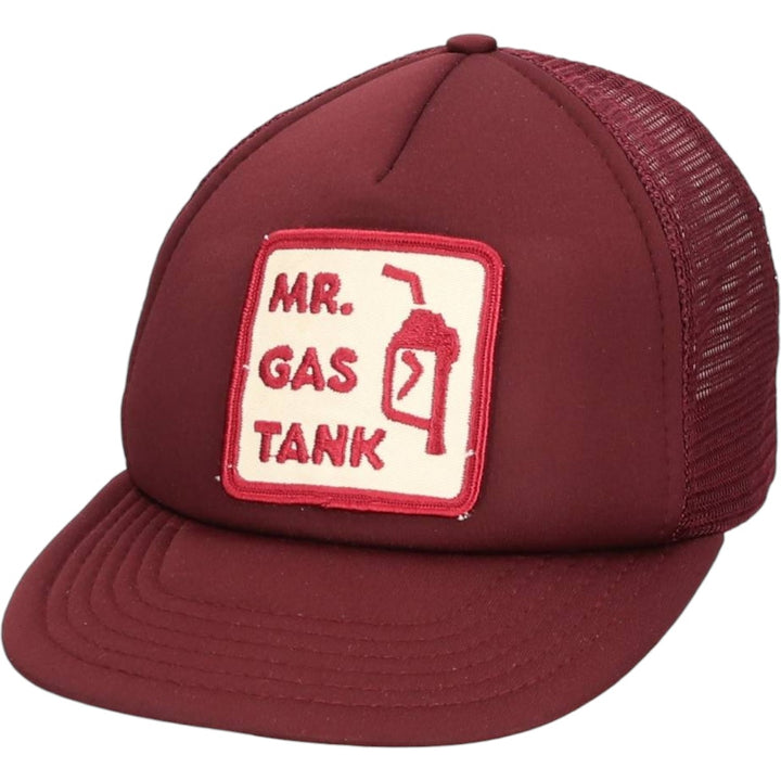 Trucker cap, mesh cap, free size polyester wine-red Vintage Second Hand