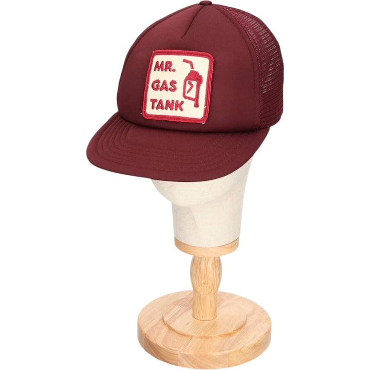 Trucker cap, mesh cap, free size polyester wine-red Vintage Second Hand