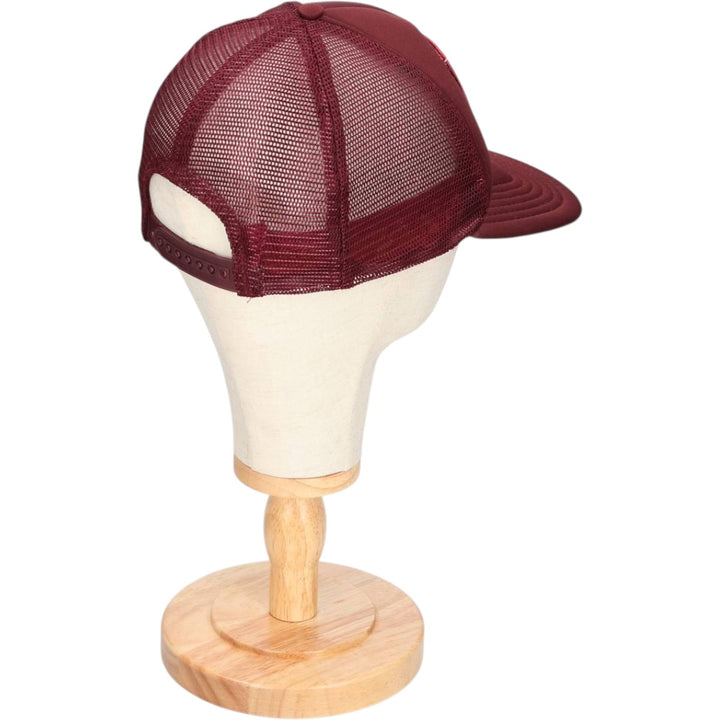 Trucker cap, mesh cap, free size polyester wine-red Vintage Second Hand