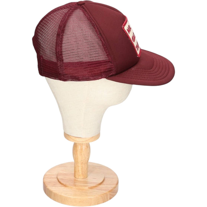 Trucker cap, mesh cap, free size polyester wine-red Vintage Second Hand