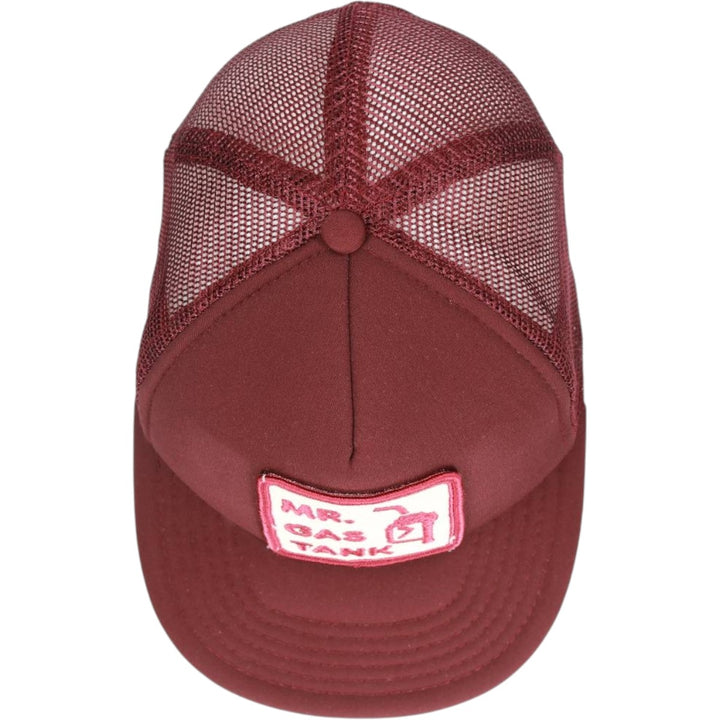 Trucker cap, mesh cap, free size polyester wine-red Vintage Second Hand