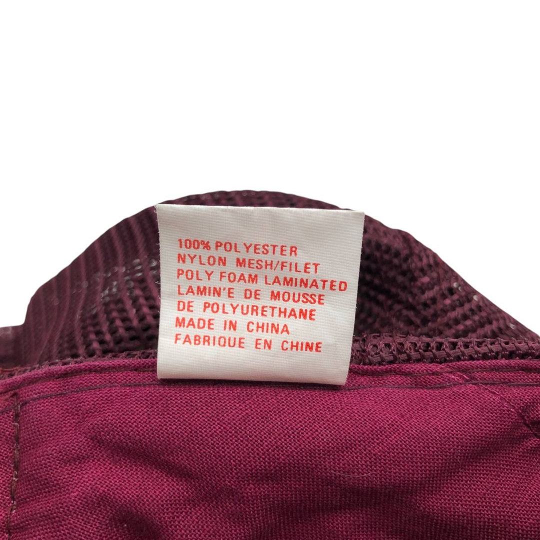 Trucker cap, mesh cap, free size polyester wine-red Vintage Second Hand