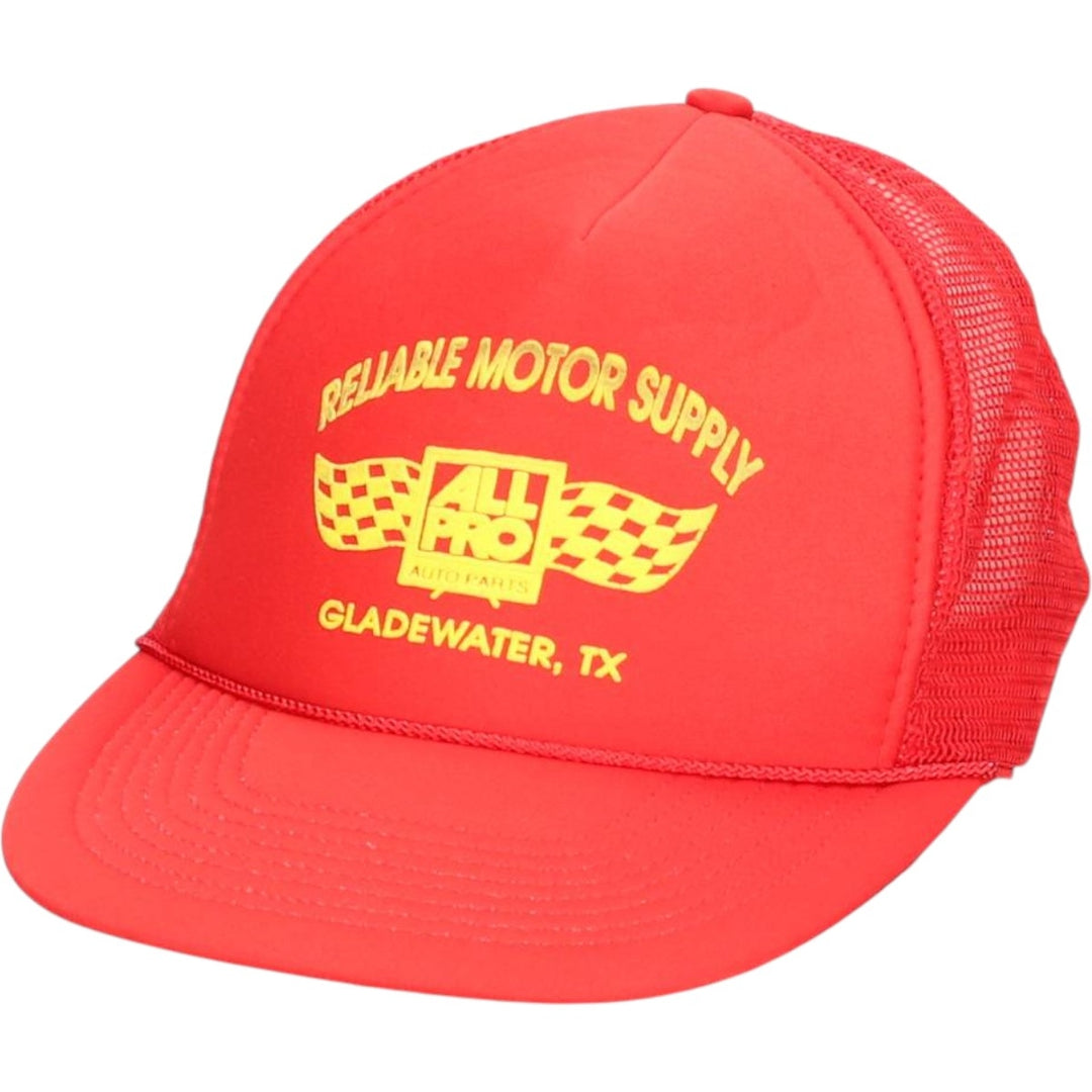 NISSIN CAP RELIABLE MOTOR SUPPLY Trucker Cap Mesh Cap One Size Fits Most unclear red type Vintage Second Hand