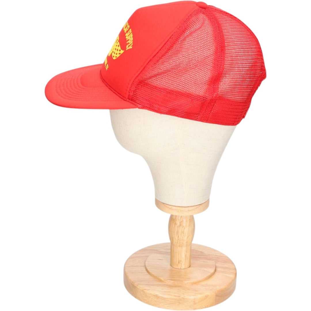NISSIN CAP RELIABLE MOTOR SUPPLY Trucker Cap Mesh Cap One Size Fits Most unclear red type Vintage Second Hand