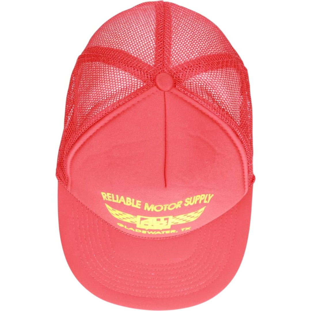 NISSIN CAP RELIABLE MOTOR SUPPLY Trucker Cap Mesh Cap One Size Fits Most unclear red type Vintage Second Hand