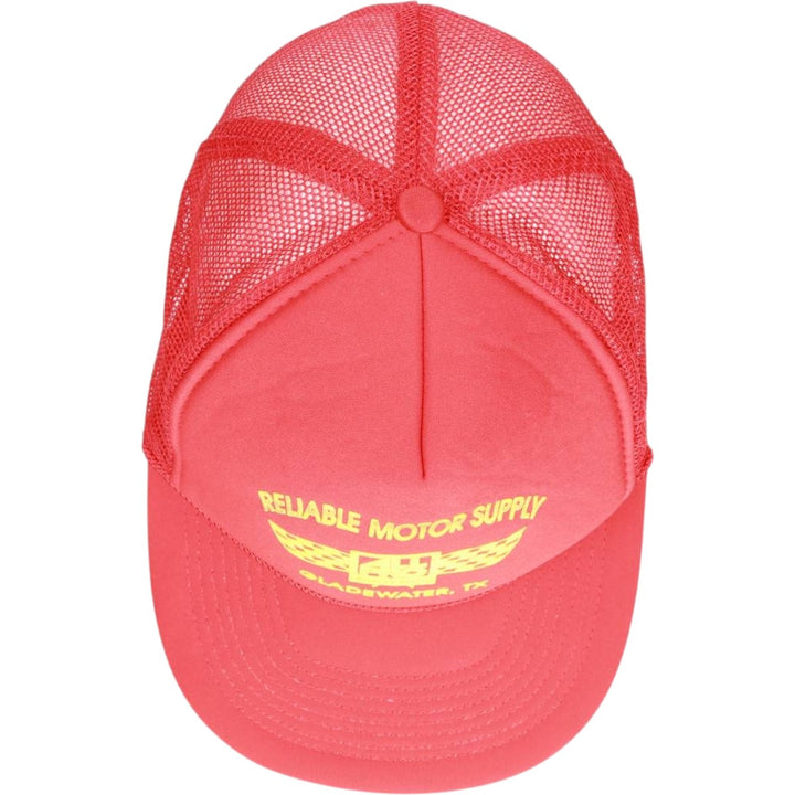 NISSIN CAP RELIABLE MOTOR SUPPLY Trucker Cap Mesh Cap One Size Fits Most unclear red type Vintage Second Hand
