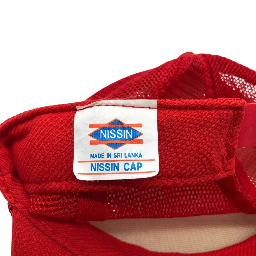 NISSIN CAP RELIABLE MOTOR SUPPLY Trucker Cap Mesh Cap One Size Fits Most unclear red type Vintage Second Hand