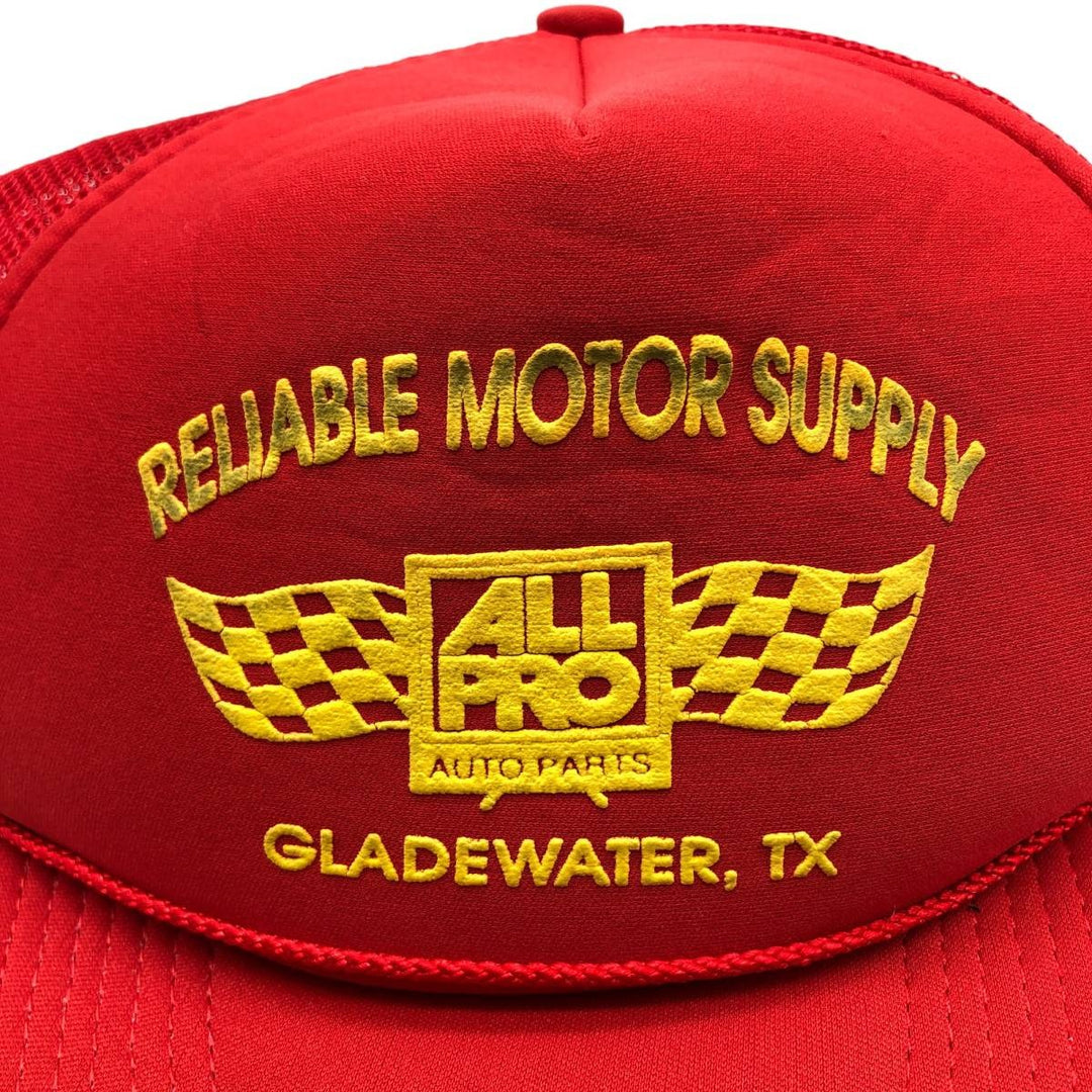 NISSIN CAP RELIABLE MOTOR SUPPLY Trucker Cap Mesh Cap One Size Fits Most unclear red type Vintage Second Hand