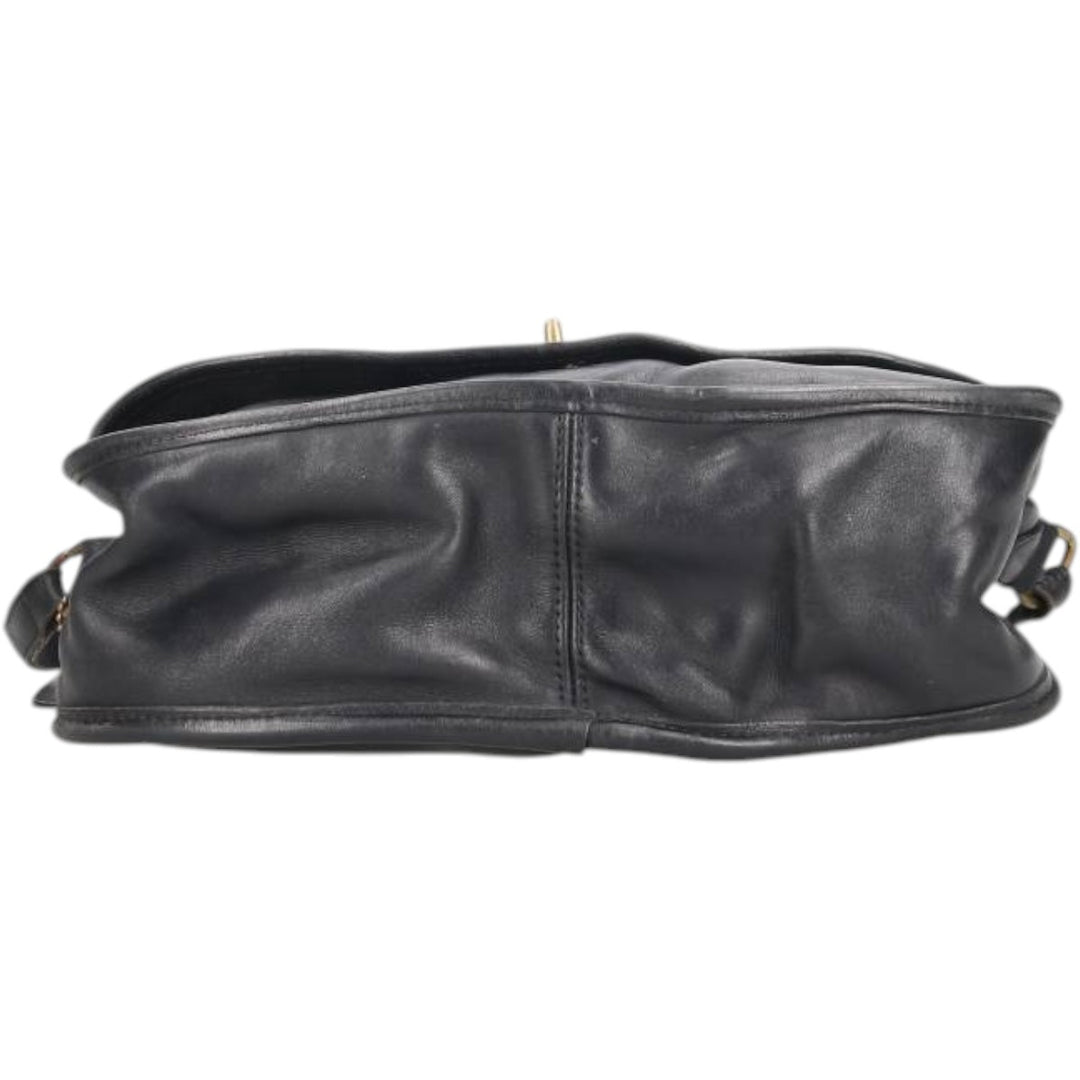 90'S Coach Old Coach Turnlock Shoulder Bag Vintage genuine leather black type Vintage Second Hand