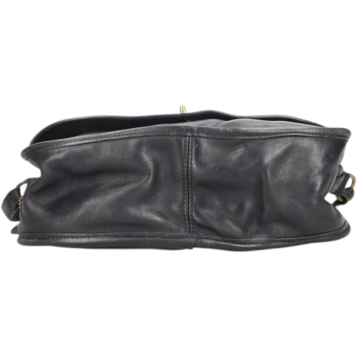 90'S Coach Old Coach Turnlock Shoulder Bag Vintage genuine leather black type Vintage Second Hand