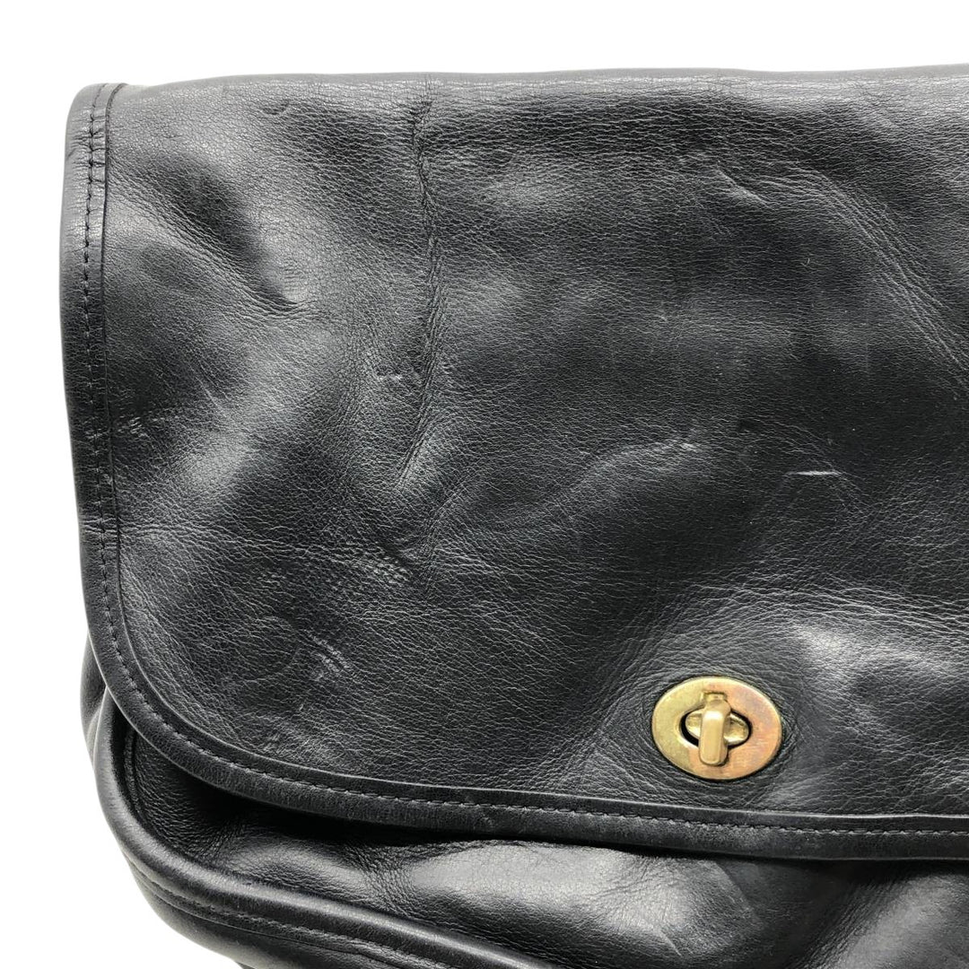 90'S Coach Old Coach Turnlock Shoulder Bag Vintage genuine leather black type Vintage Second Hand