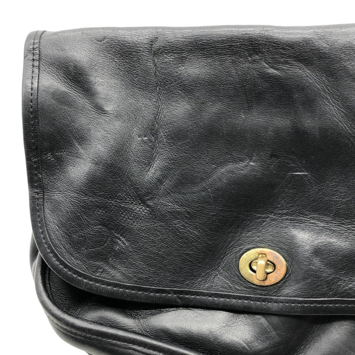 90'S Coach Old Coach Turnlock Shoulder Bag Vintage genuine leather black type Vintage Second Hand