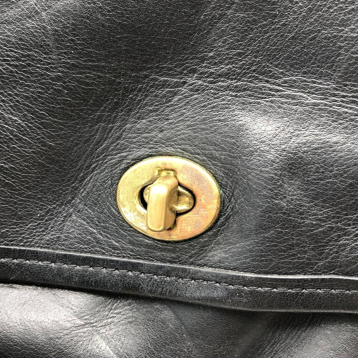 90'S Coach Old Coach Turnlock Shoulder Bag Vintage genuine leather black type Vintage Second Hand