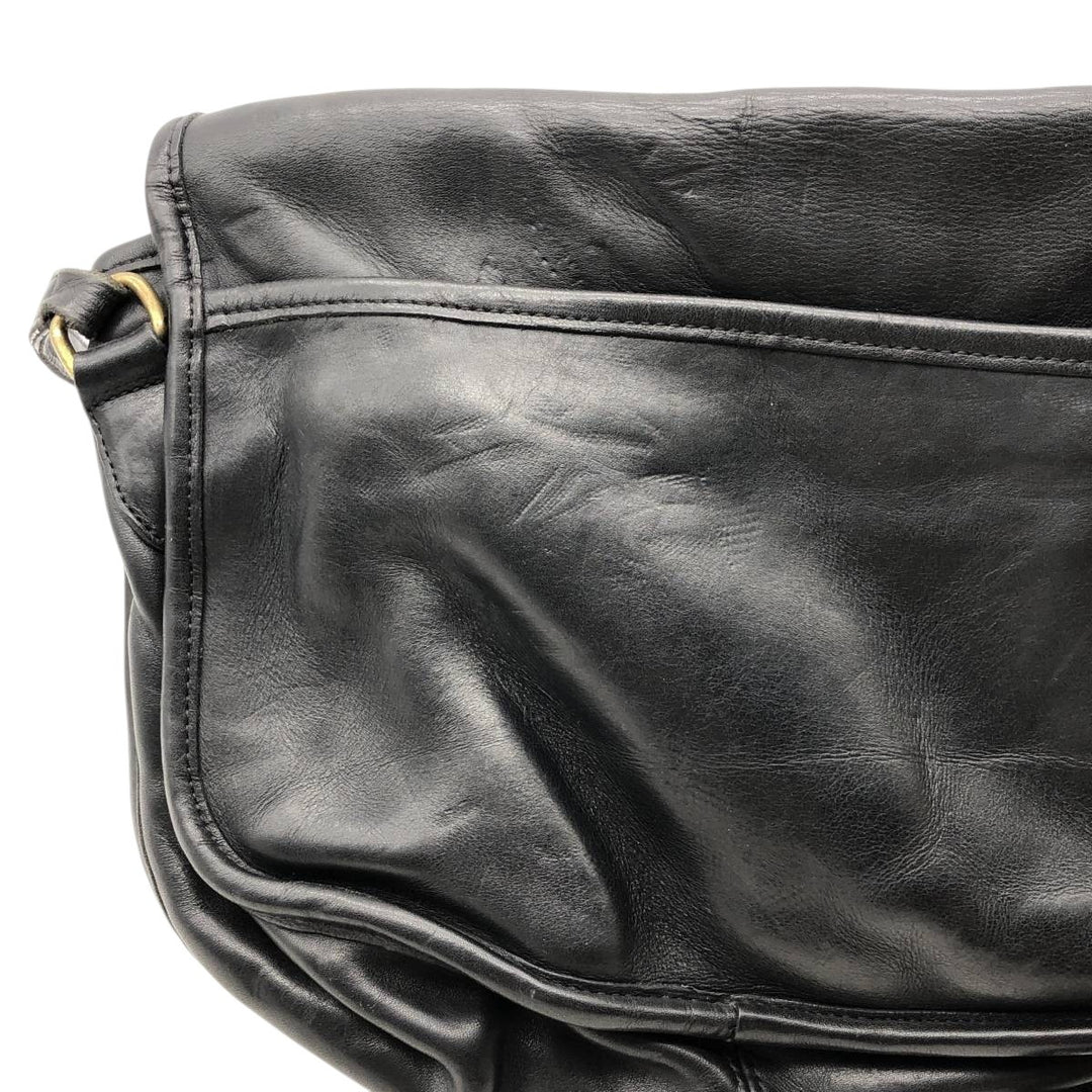 90'S Coach Old Coach Turnlock Shoulder Bag Vintage genuine leather black type Vintage Second Hand