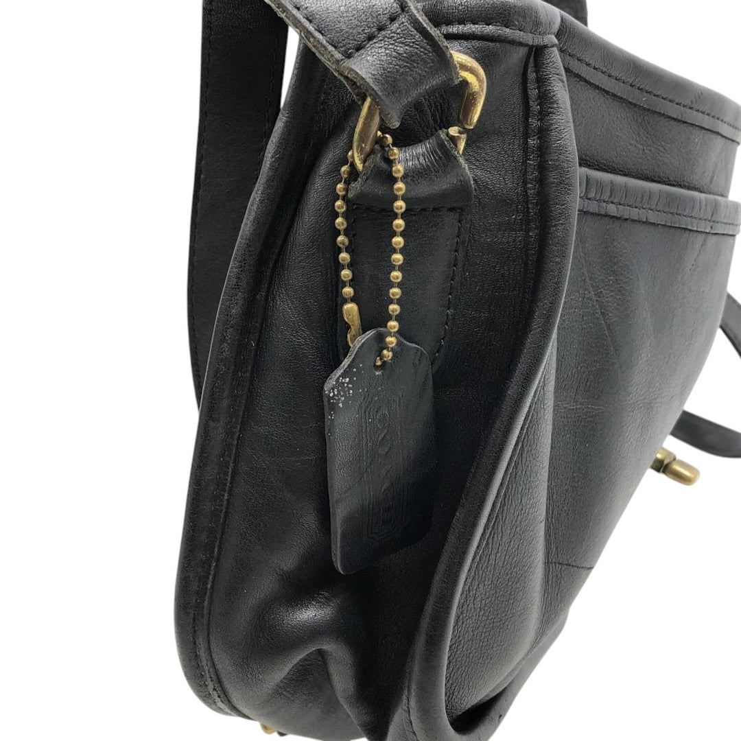 90'S Coach Old Coach Turnlock Shoulder Bag Vintage genuine leather black type Vintage Second Hand
