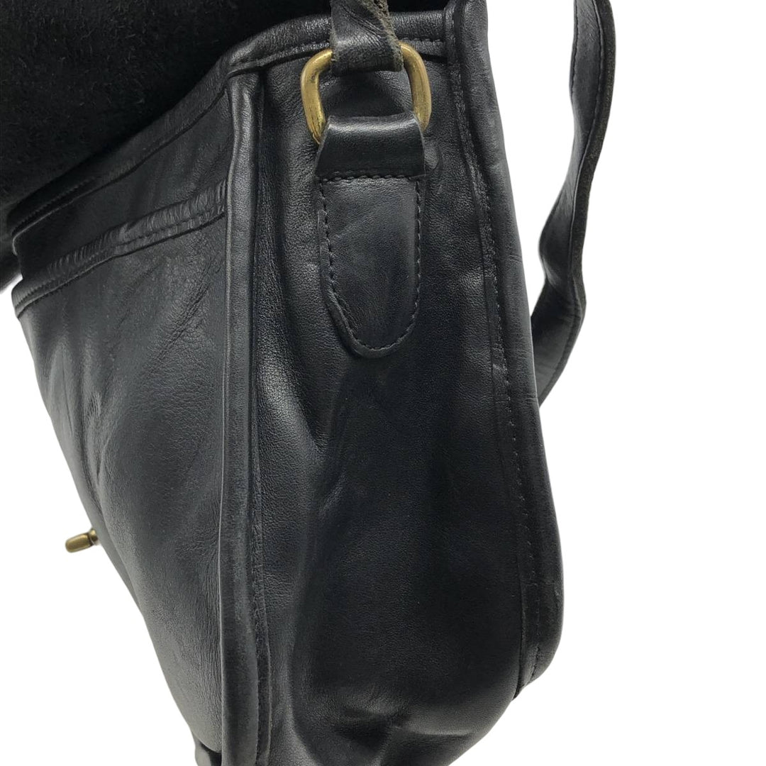 90'S Coach Old Coach Turnlock Shoulder Bag Vintage genuine leather black type Vintage Second Hand