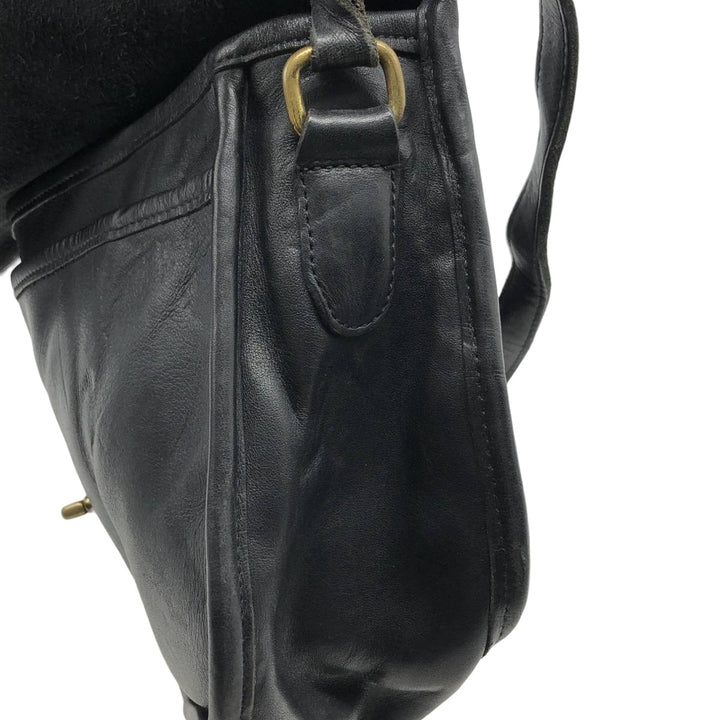 90'S Coach Old Coach Turnlock Shoulder Bag Vintage genuine leather black type Vintage Second Hand