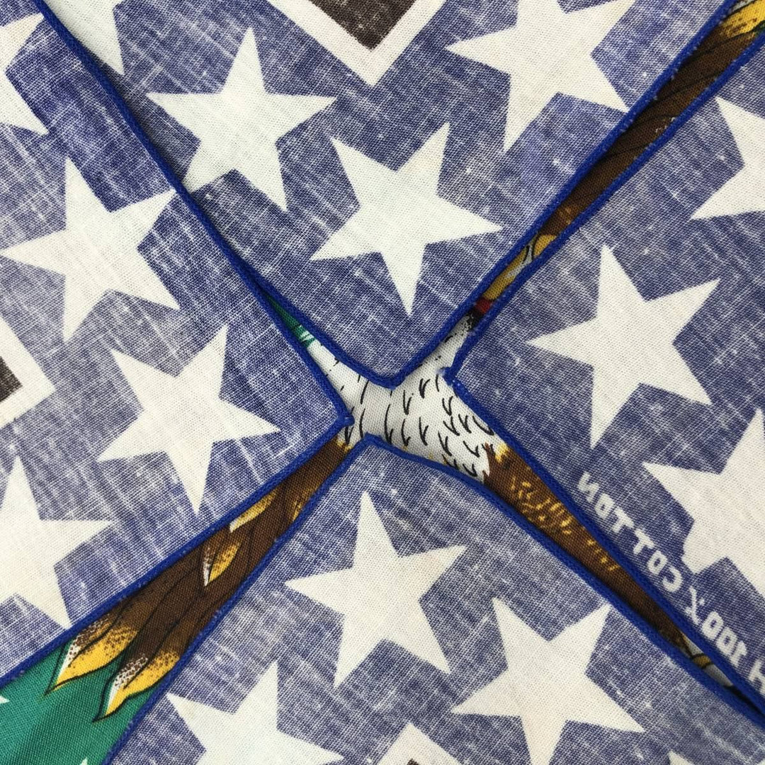 Eagle Pattern Bandana - Equivalent cotton black type Vintage Second Hand