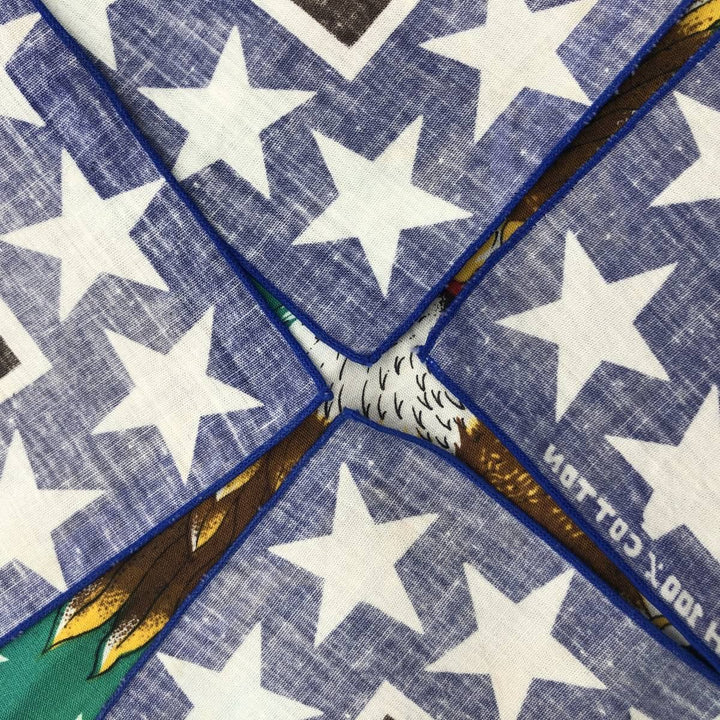 Eagle Pattern Bandana - Equivalent cotton black type Vintage Second Hand