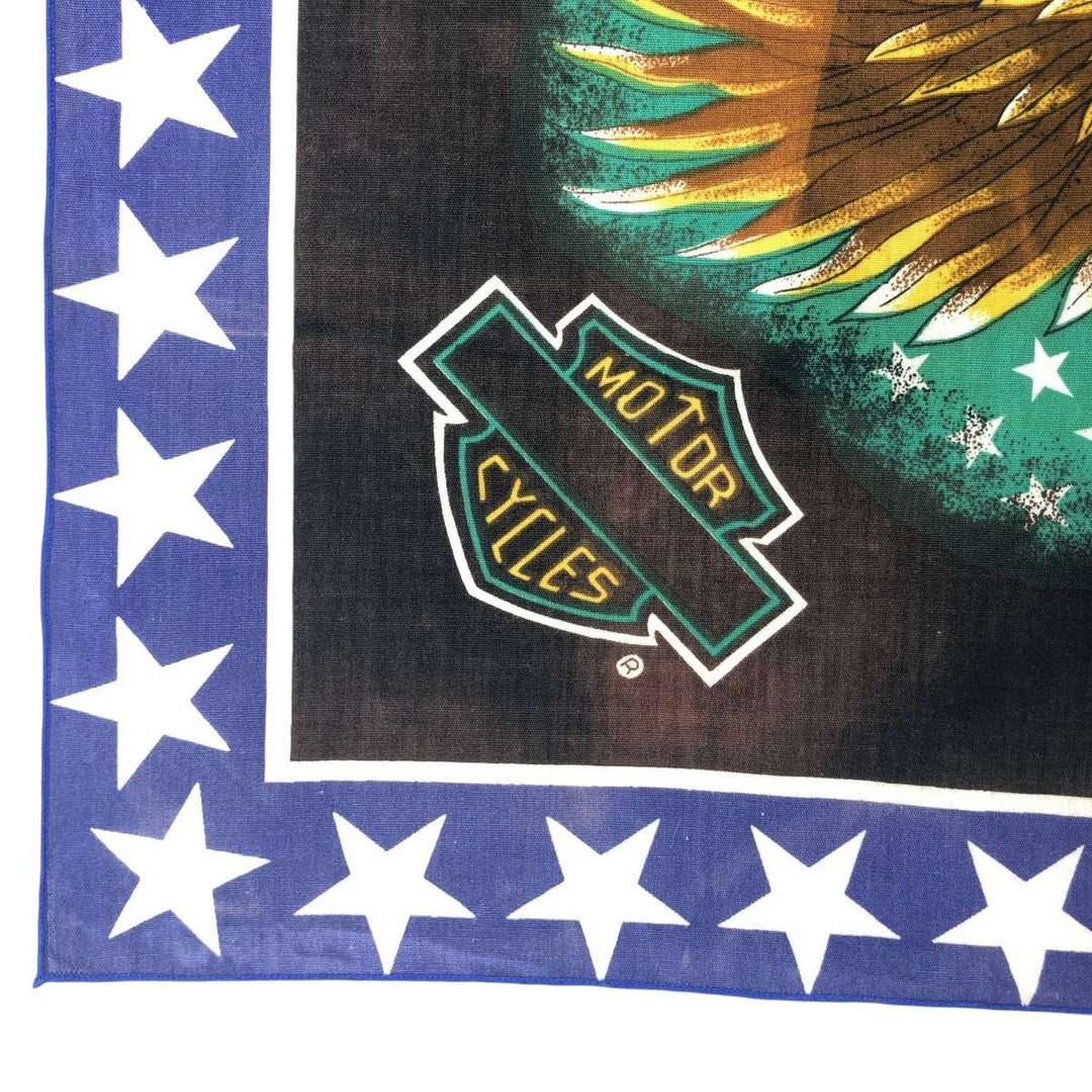 Eagle Pattern Bandana - Equivalent cotton black type Vintage Second Hand