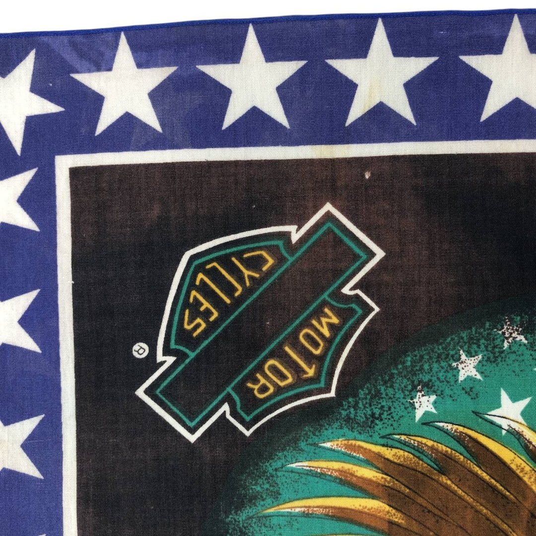 Eagle Pattern Bandana - Equivalent cotton black type Vintage Second Hand