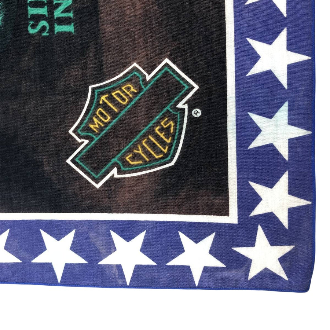 Eagle Pattern Bandana - Equivalent cotton black type Vintage Second Hand