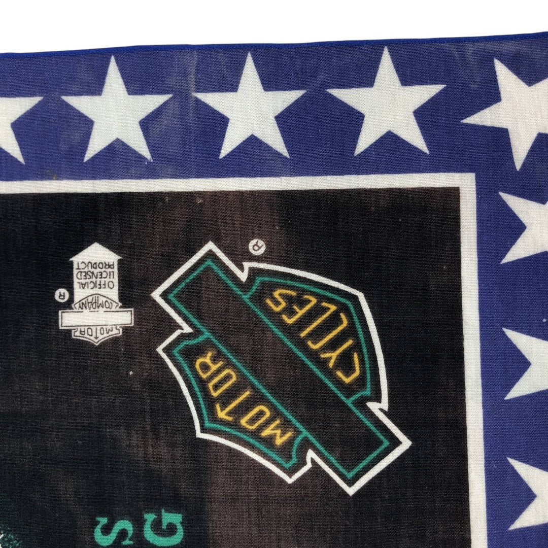 Eagle Pattern Bandana - Equivalent cotton black type Vintage Second Hand