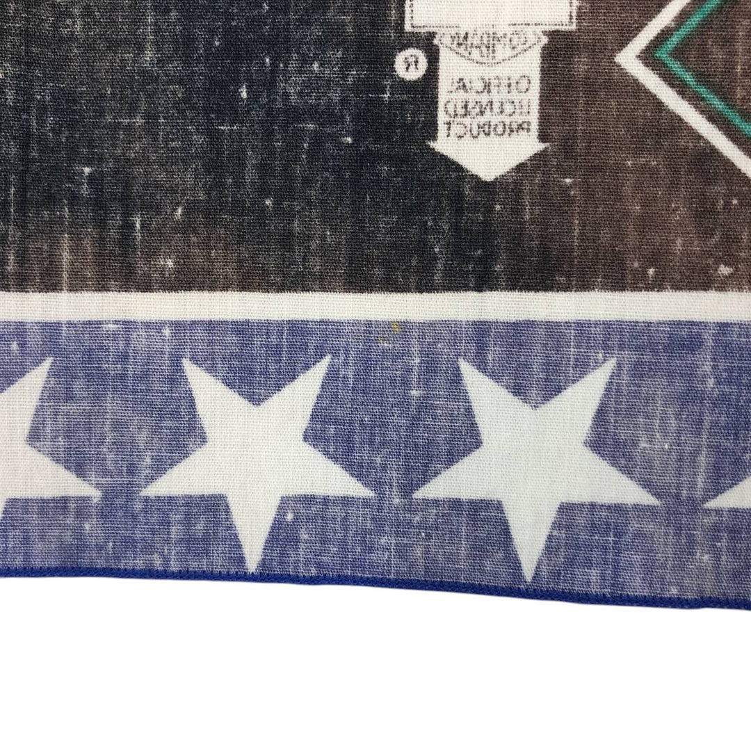 Eagle Pattern Bandana - Equivalent cotton black type Vintage Second Hand