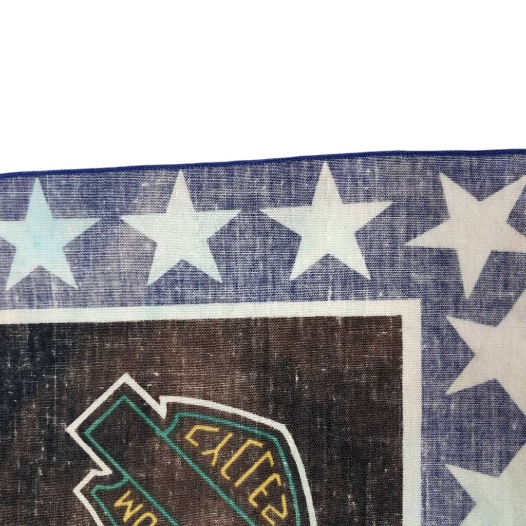 Eagle Pattern Bandana - Equivalent cotton black type Vintage Second Hand