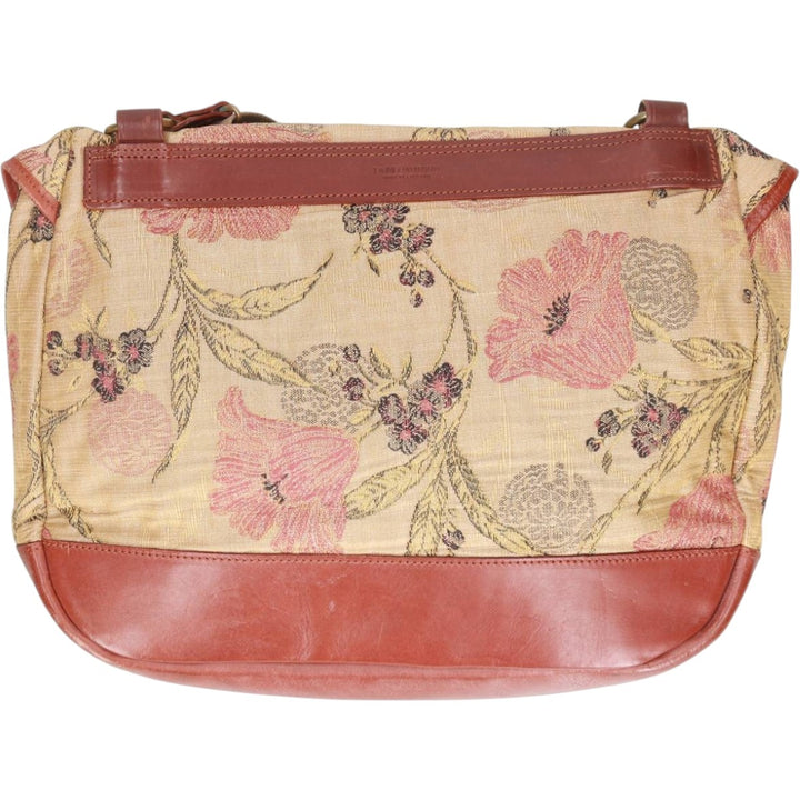 J AND M DAVIDSON Floral Shoulder Bag Made in England unclear brown type Vintage Second Hand