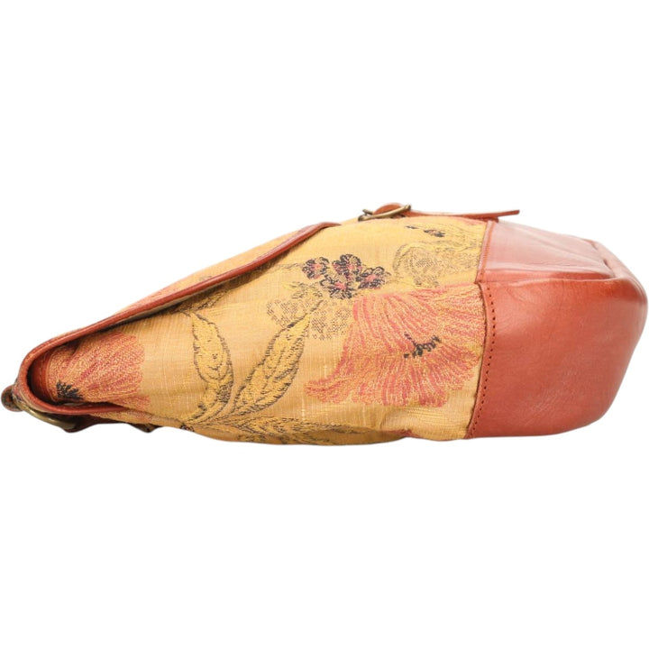 J AND M DAVIDSON Floral Shoulder Bag Made in England unclear brown type Vintage Second Hand