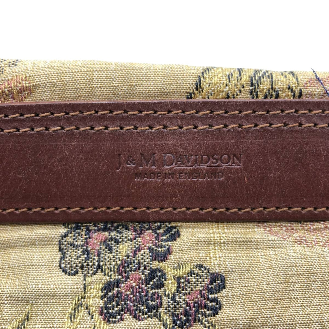 J AND M DAVIDSON Floral Shoulder Bag Made in England unclear brown type Vintage Second Hand