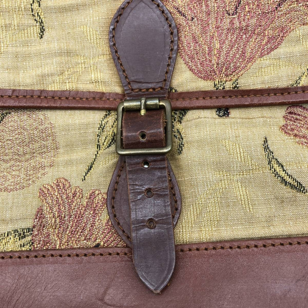 J AND M DAVIDSON Floral Shoulder Bag Made in England unclear brown type Vintage Second Hand