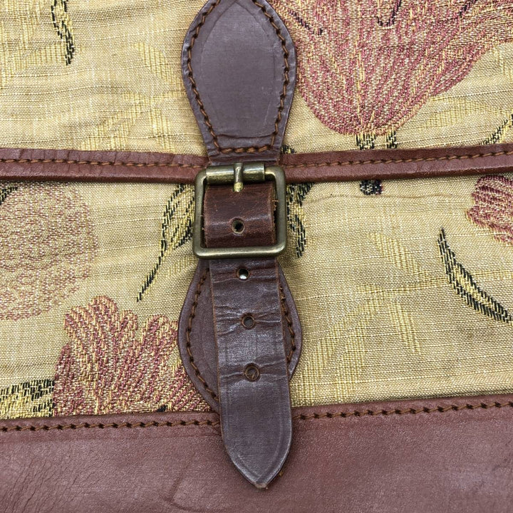 J AND M DAVIDSON Floral Shoulder Bag Made in England unclear brown type Vintage Second Hand