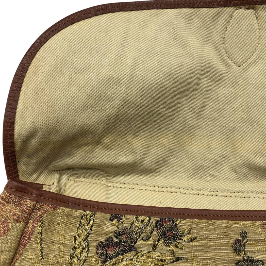 J AND M DAVIDSON Floral Shoulder Bag Made in England unclear brown type Vintage Second Hand