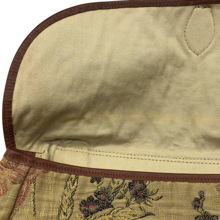 J AND M DAVIDSON Floral Shoulder Bag Made in England unclear brown type Vintage Second Hand