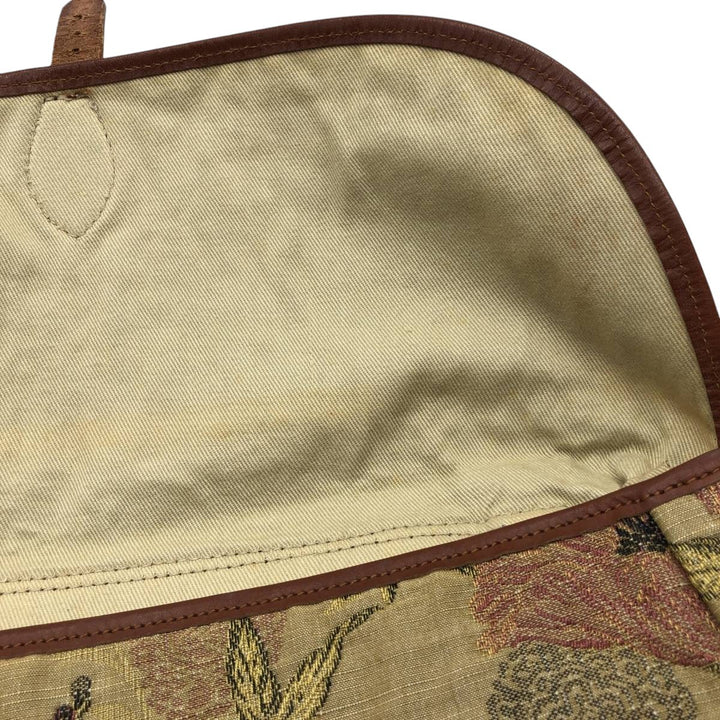 J AND M DAVIDSON Floral Shoulder Bag Made in England unclear brown type Vintage Second Hand