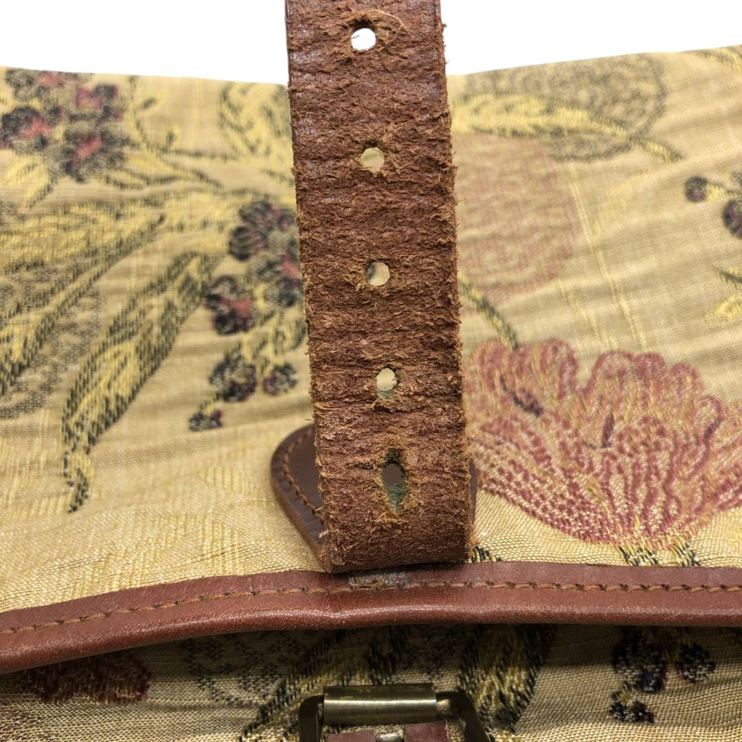 J AND M DAVIDSON Floral Shoulder Bag Made in England unclear brown type Vintage Second Hand