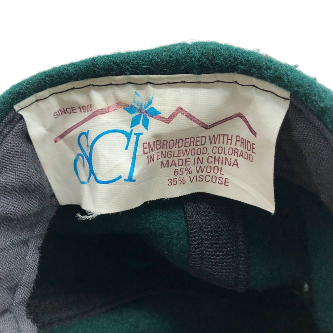 Vintage 90'S SCI 6-Panel Cap, One Size Fits All wool Green type dark green Vintage Second Hand