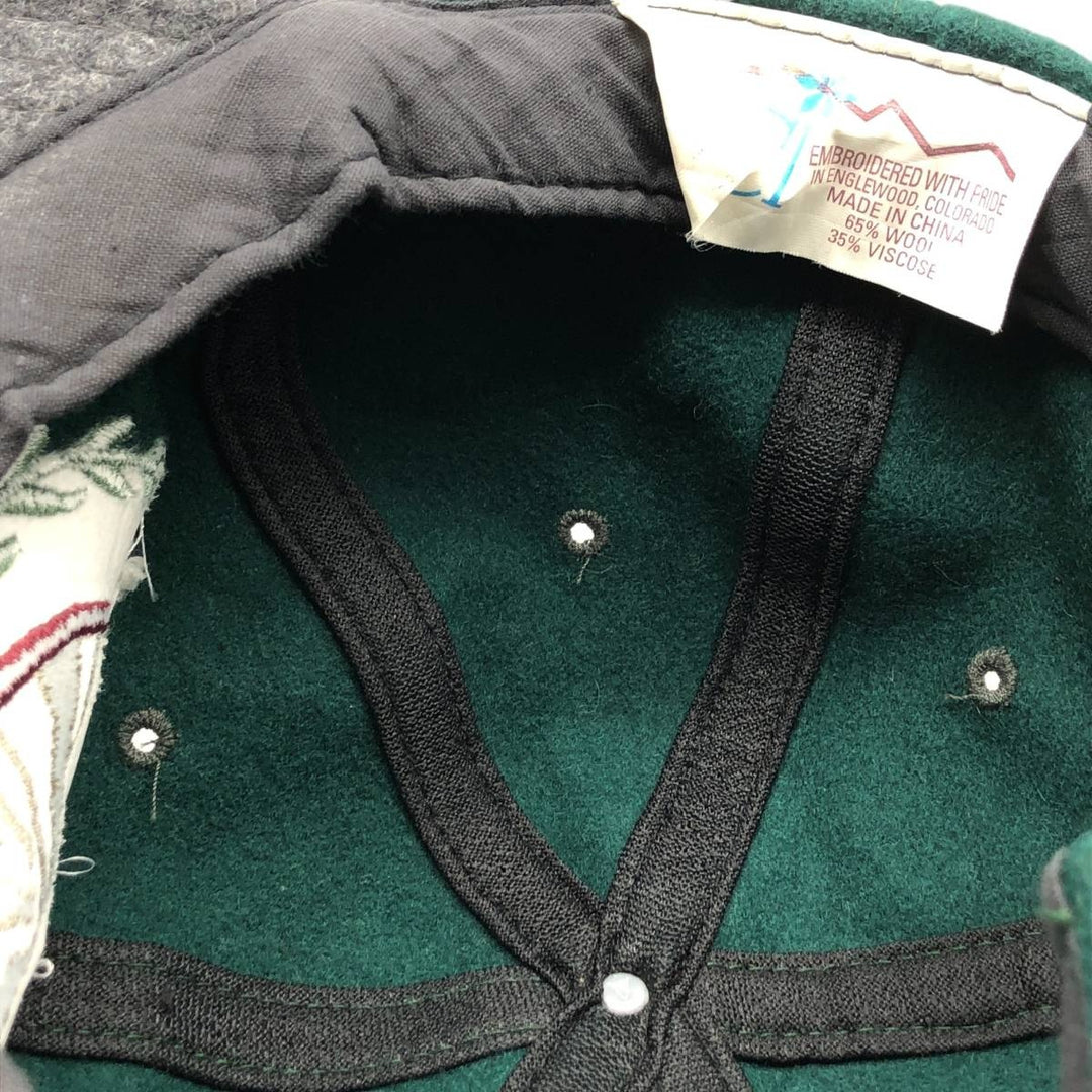 Vintage 90'S SCI 6-Panel Cap, One Size Fits All wool Green type dark green Vintage Second Hand