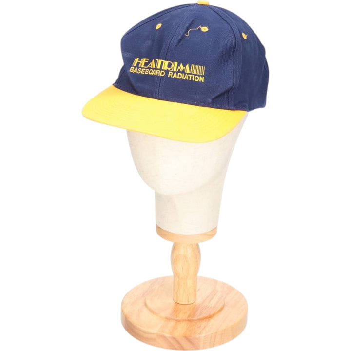 90'S LUNA BASICS HEATRIM BASEBOARD RADIATION Advertising Two-Tone 6-Panel Cap, One Size Fits Most unclear navy blue type Vintage Second Hand