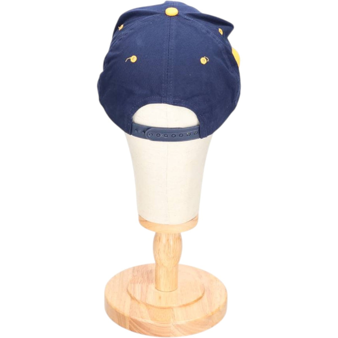 90'S LUNA BASICS HEATRIM BASEBOARD RADIATION Advertising Two-Tone 6-Panel Cap, One Size Fits Most unclear navy blue type Vintage Second Hand